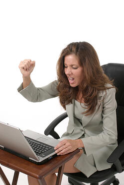 frustrated business woman