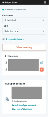 CRM koppelingen beheren vanuit outlook agenda