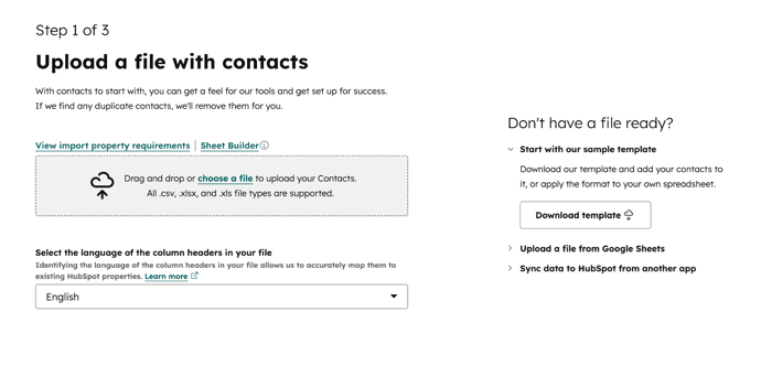 Snelle import voor contactpersonen 2
