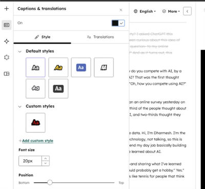 Video-editor in marketing hub 2