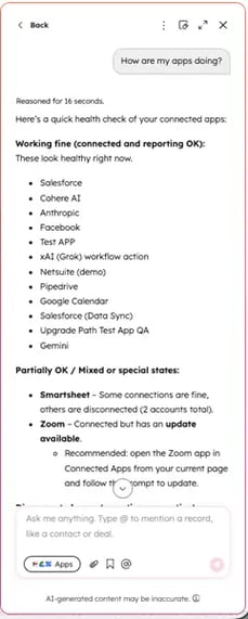 Inzicht in integraties via Breeze Assistant