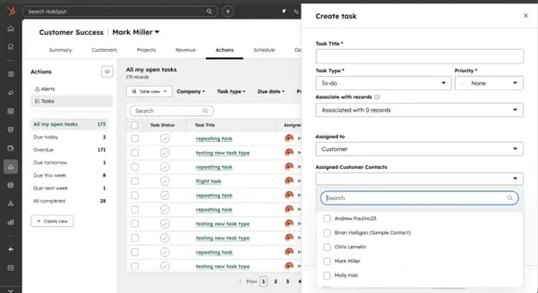Taken toewijzen aan klanten