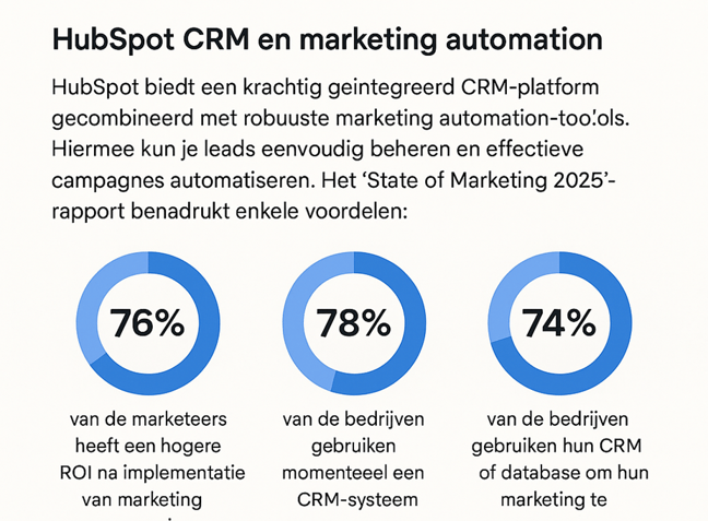 hubspot crm en marketing automation cijfers