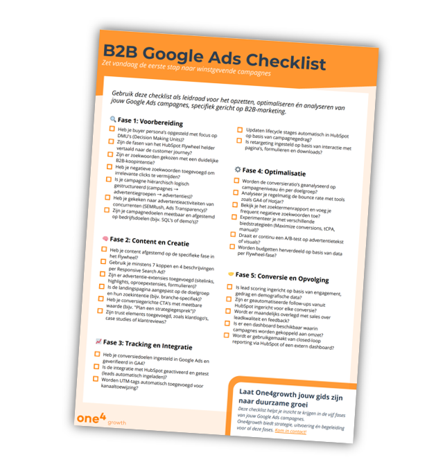 Checklist B2B Google Ads O4g