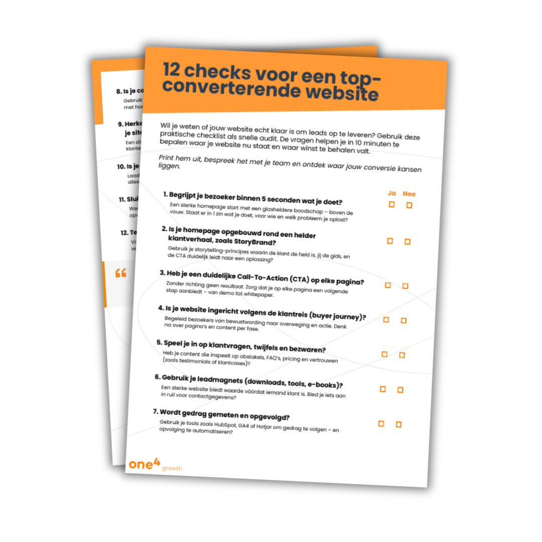 Checklist topconverterende website